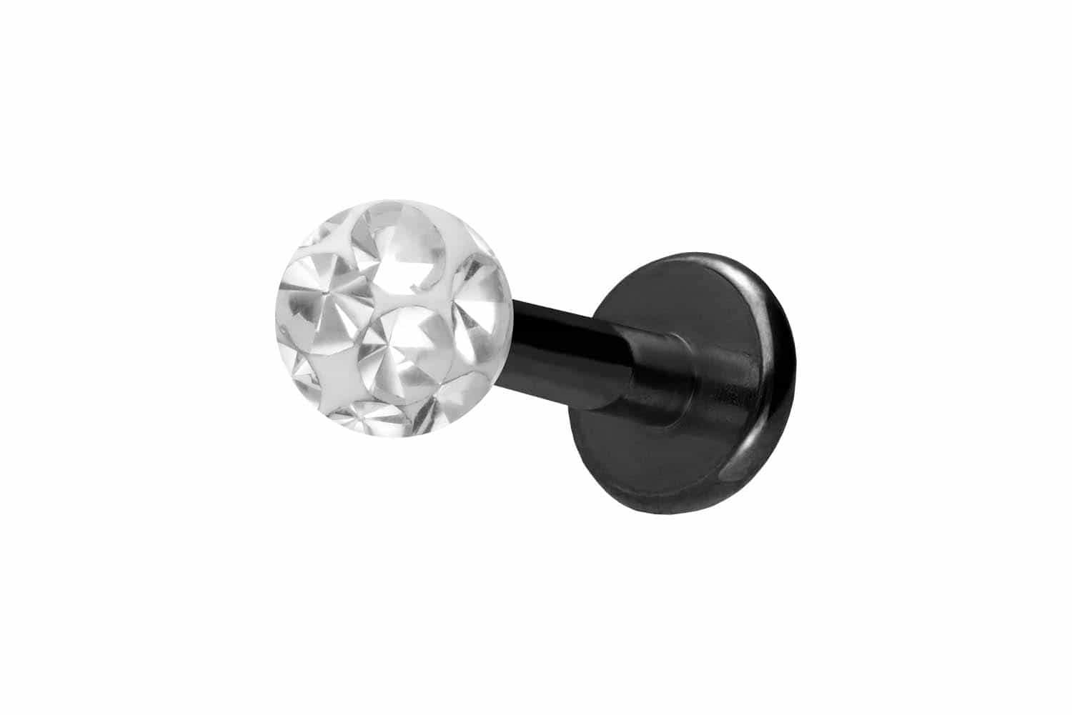 Titan Labret Piercing mit Innengewinde EPOXY-KUGEL